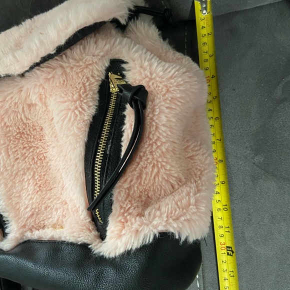 Pink Fuzzy Steve Madden Backpack/Purse - Picture 3 of 7